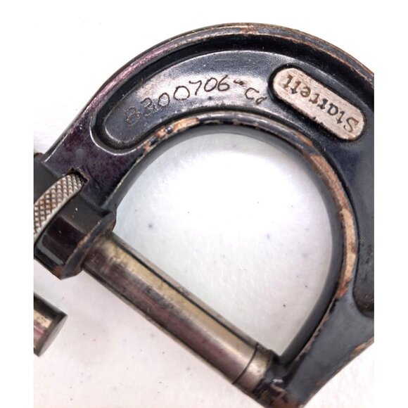 Vintage Starrett Outside Micrometers # 436 Set Of 4 Ratchet Stop Knurled Black - Picture 9 of 11